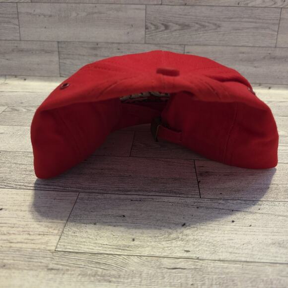 Vintage 90s 1996 Big Bud Shootout Budweiser Adjustable Cap Hat Embroidered Red - Picture 4 of 10